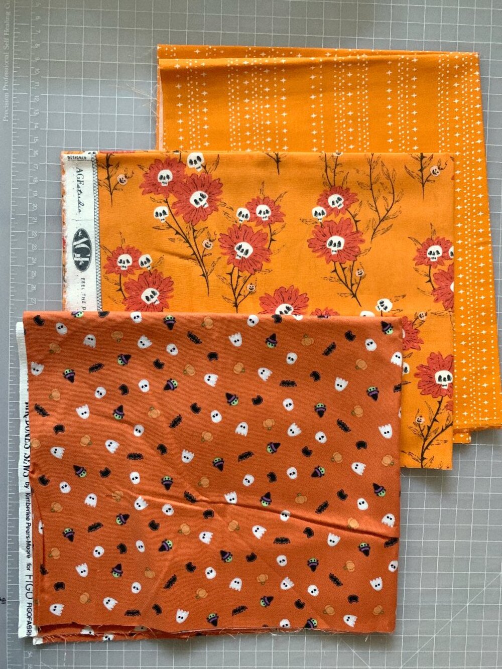 Bundle of Fabric - Halloween-Themed (Orange)